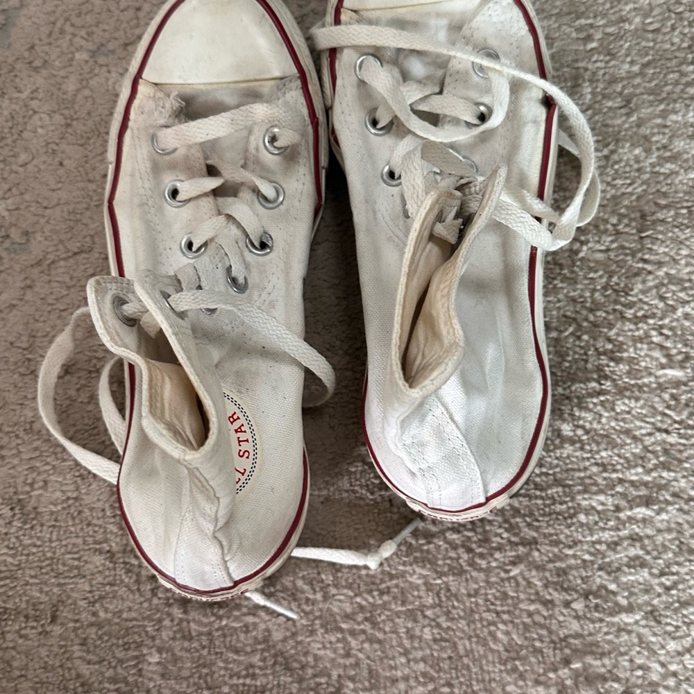 Converse Cream High-Top Sneakers